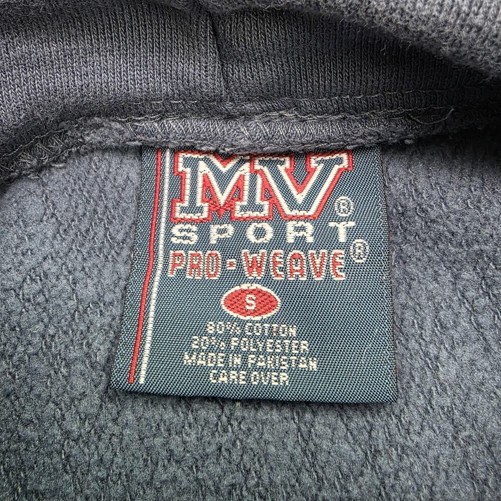 General Mills Sweatshirt Mens Small Blue Hoodie Embroidered Fleece Y2K Retro - Picture 3 of 16